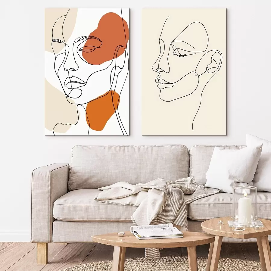 Obraz Abstraktní tváře, moderní minimalismus Č. m30270