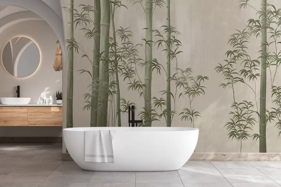 Fototapet Světle zelený bambus  w05120v1