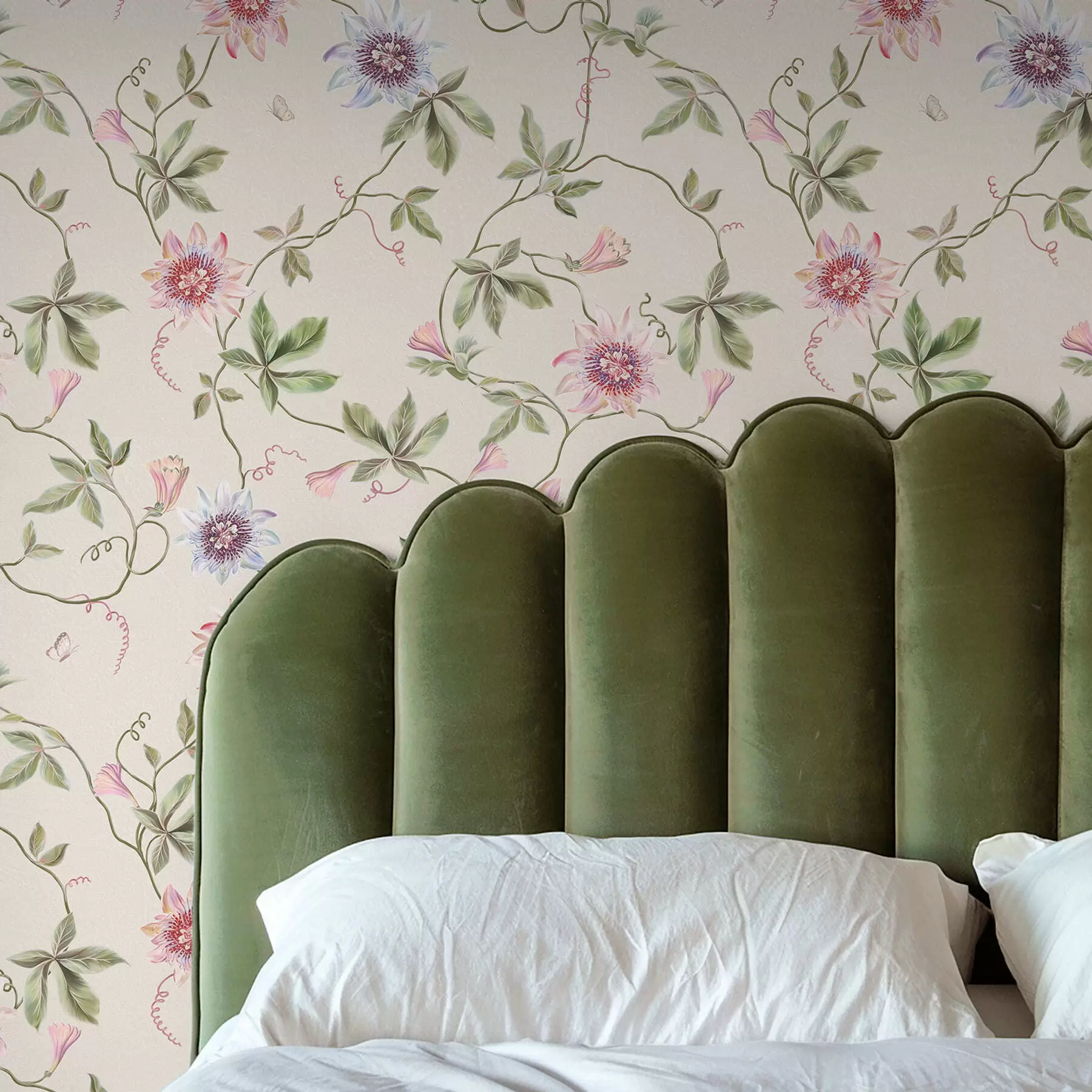 Fototapet Vzor s exotickými květinami a popínavými rostlinami a01131