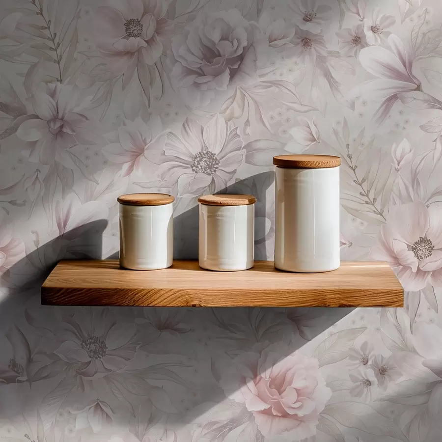 Fototapet Světelný vzor s velkými jemnými květy a01133