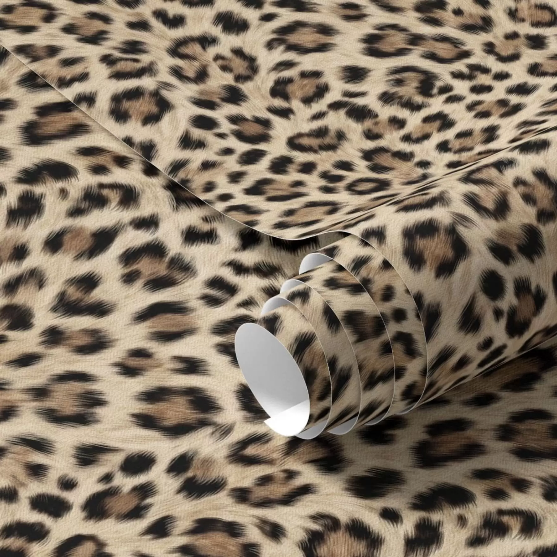 Fototapet Leopardí vzor se skvrnami na světlém pozadí a01151