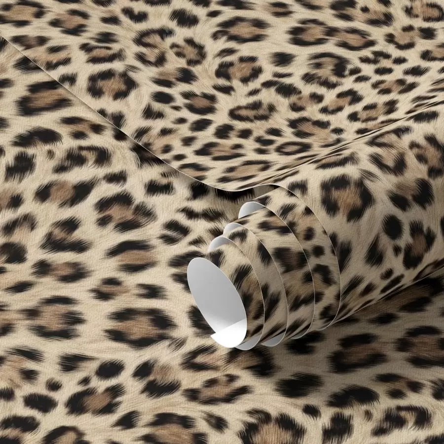 Fototapet Leopardí vzor se skvrnami na světlém pozadí a01151