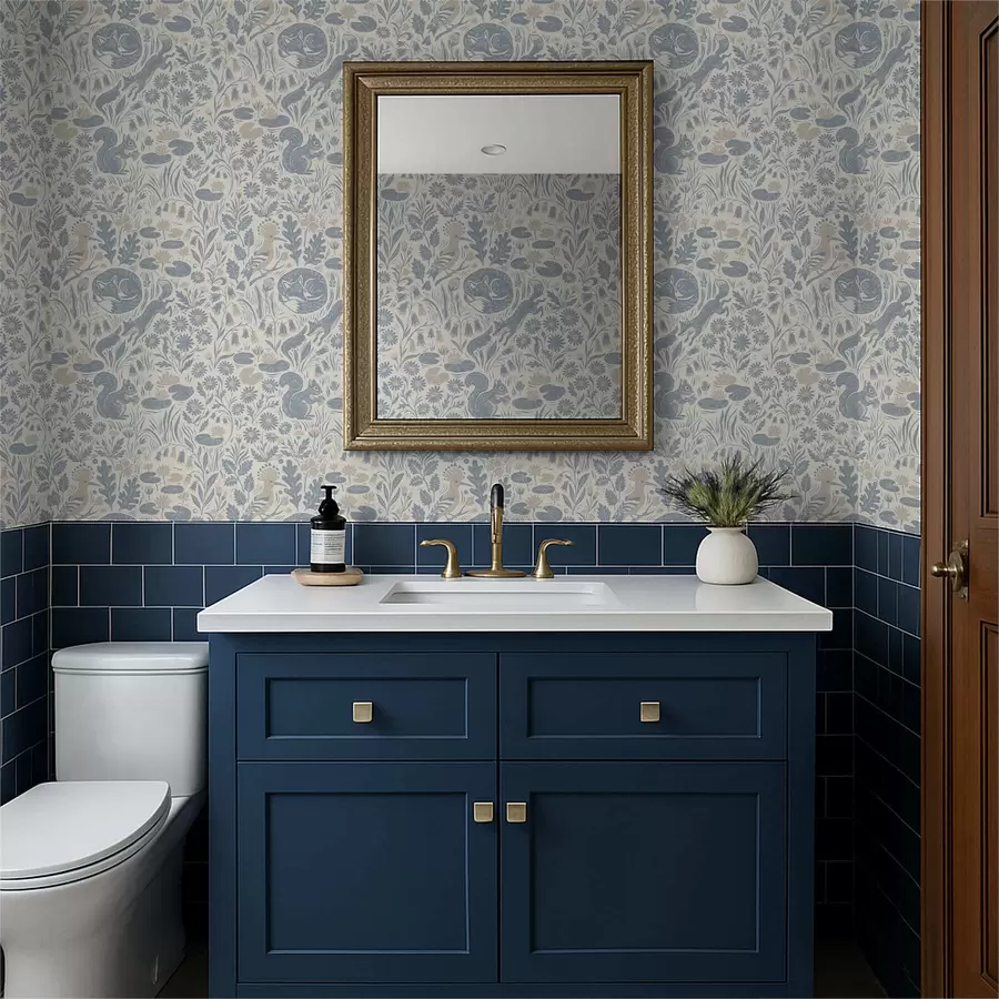 Fototapet Dekorativní vzor s lesními zvířaty a01158