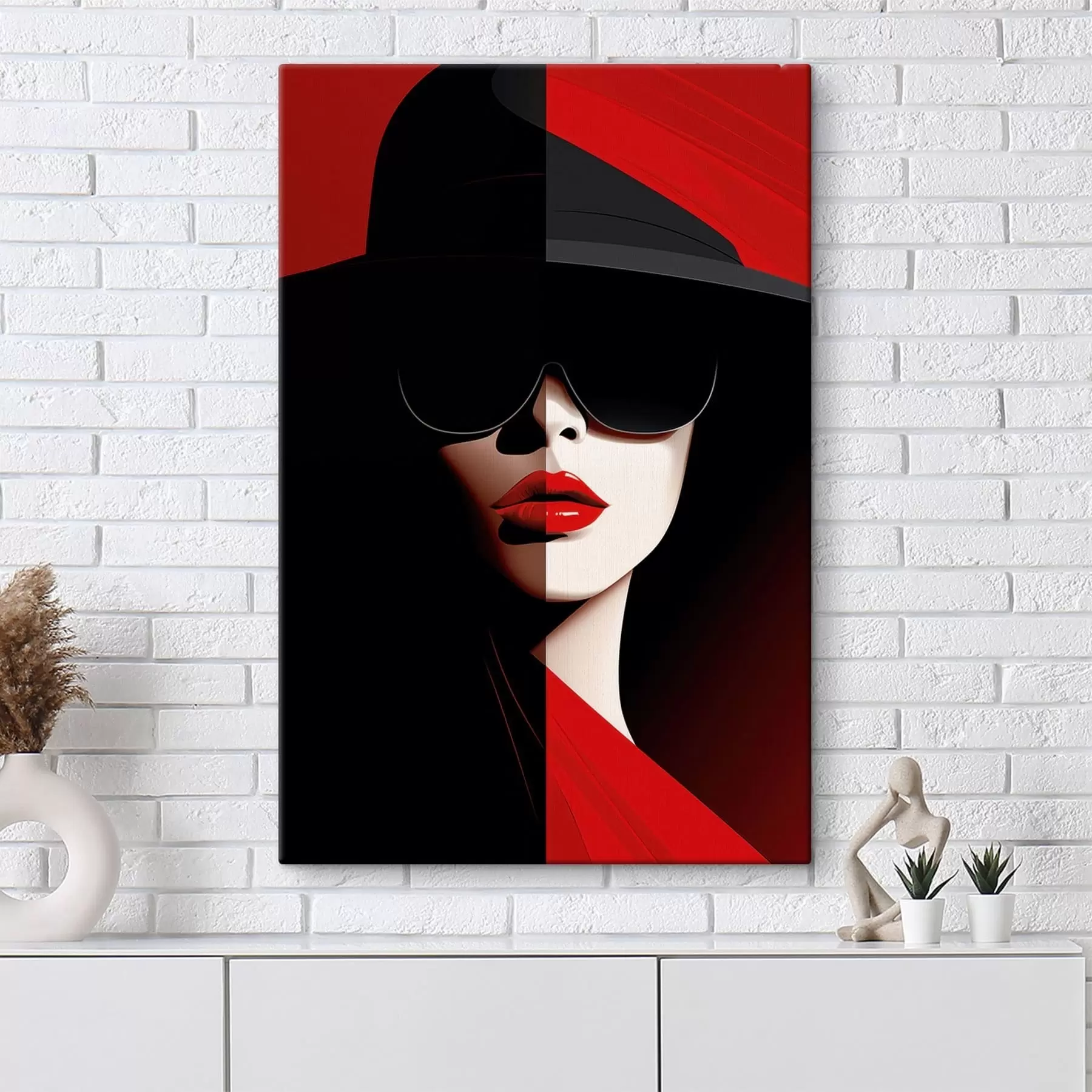 Obraz Žena v klobouku Č. s48649