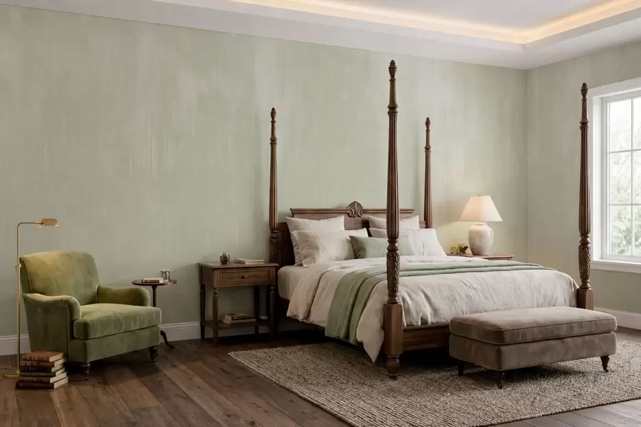 Fototapet Světle zelené pozadí s jemnou svislou strukturou w05121v3