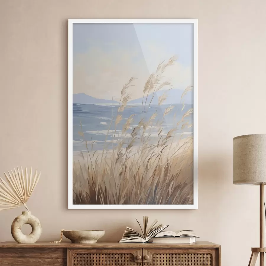 Fototapet Malba napodobující pobřežní krajinu f48679