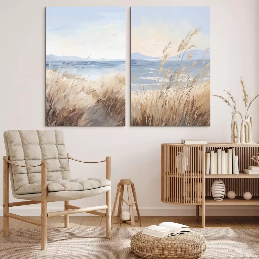 Obraz Malba napodobující pobřežní krajinu Č. m30297