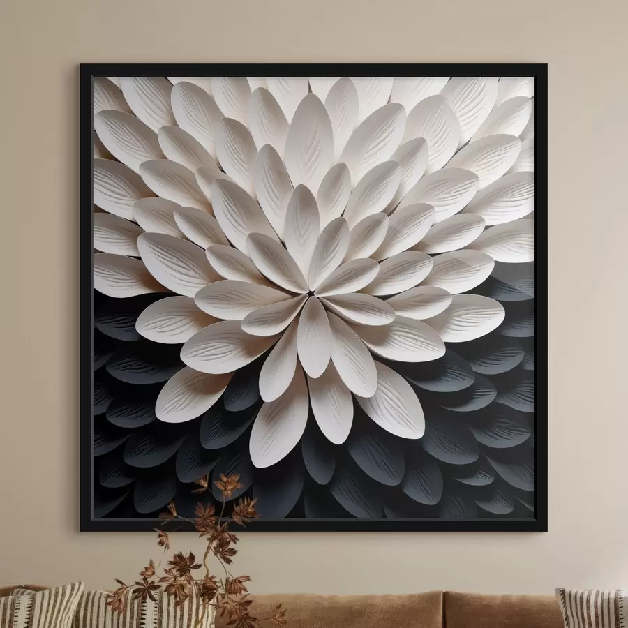 Fototapet Abstraktní květina s mnoha tenkými vrstvami okvětních lístků f48605