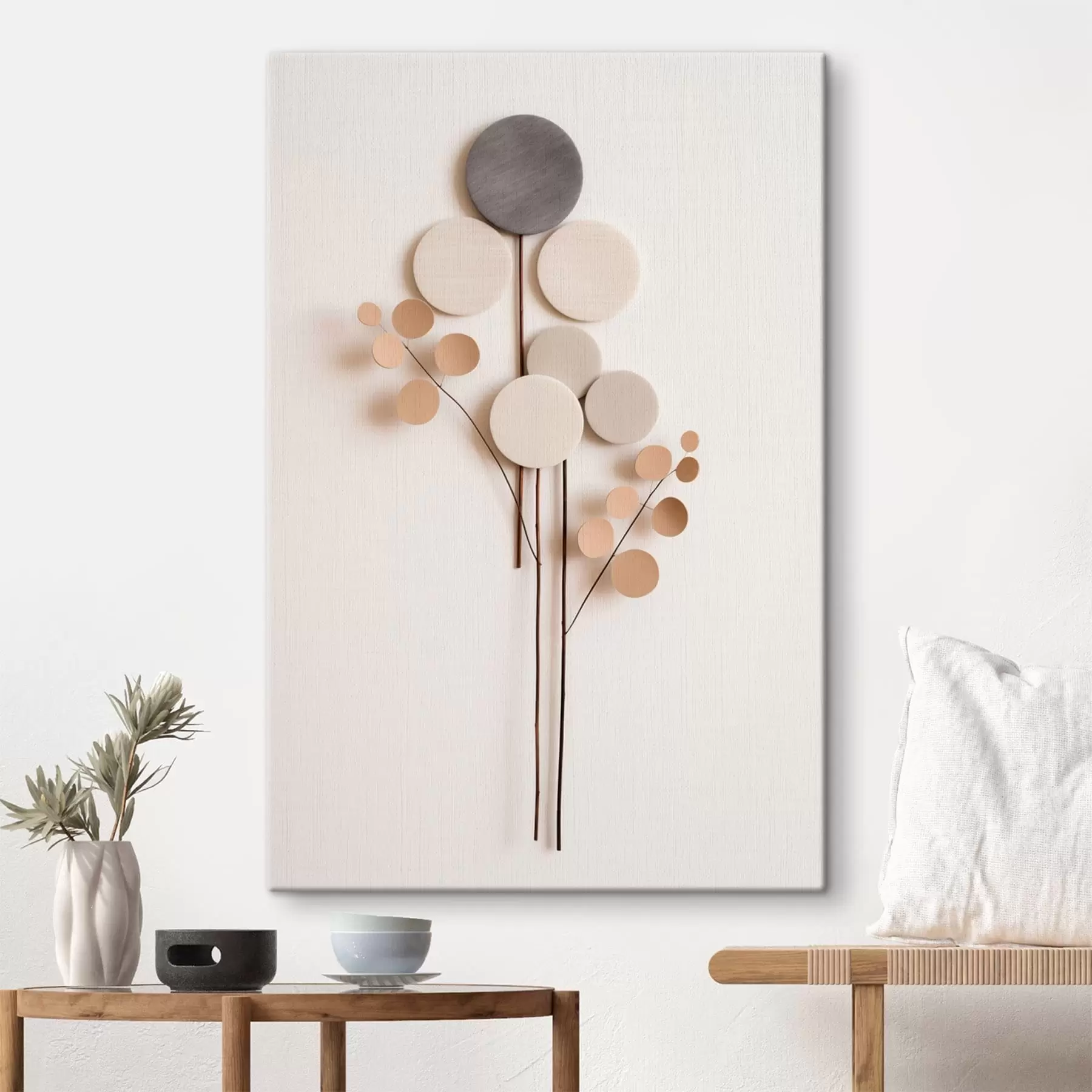 Obraz Minimalistické kulaté tvary na tenkých stoncích Č. s48597