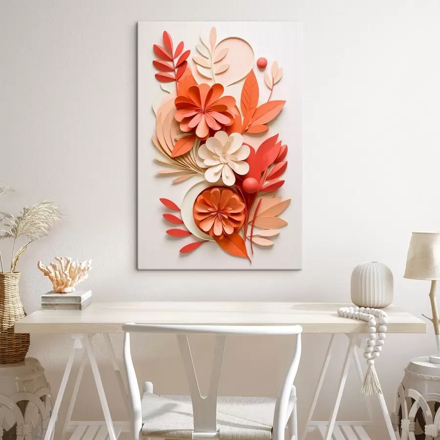 Obraz Světlá květinová kompozice v teplých tónech Č. s48600