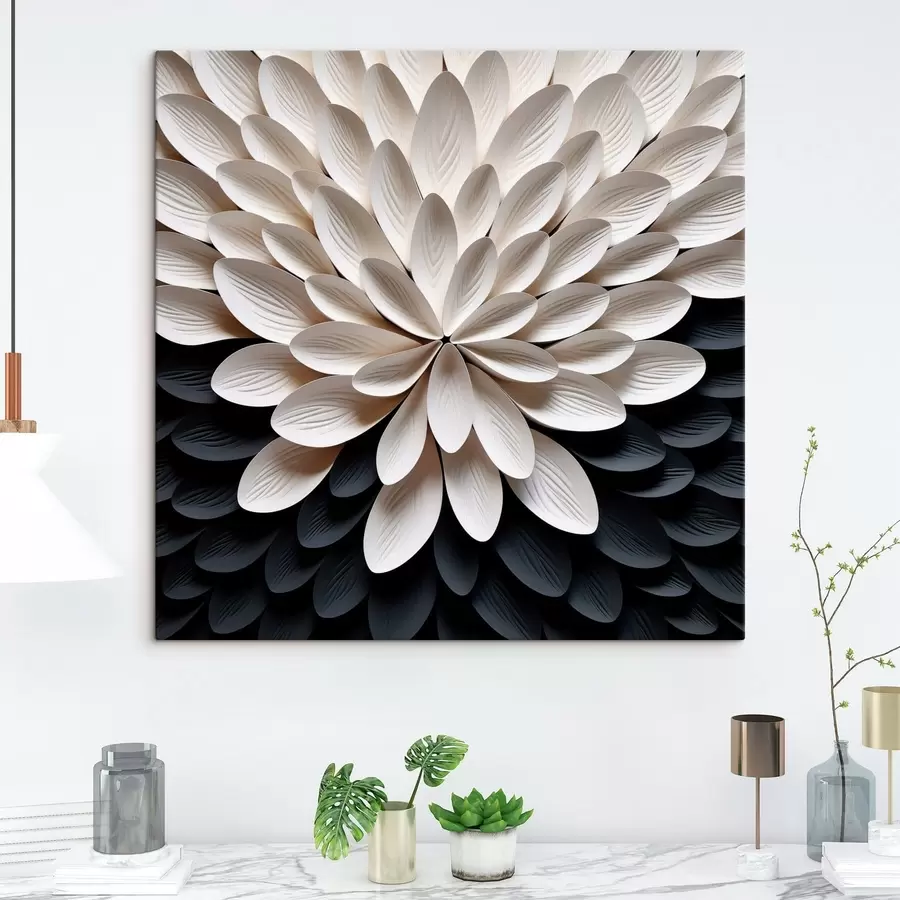 Obraz Abstraktní květina s mnoha tenkými vrstvami okvětních lístků Č. s48605