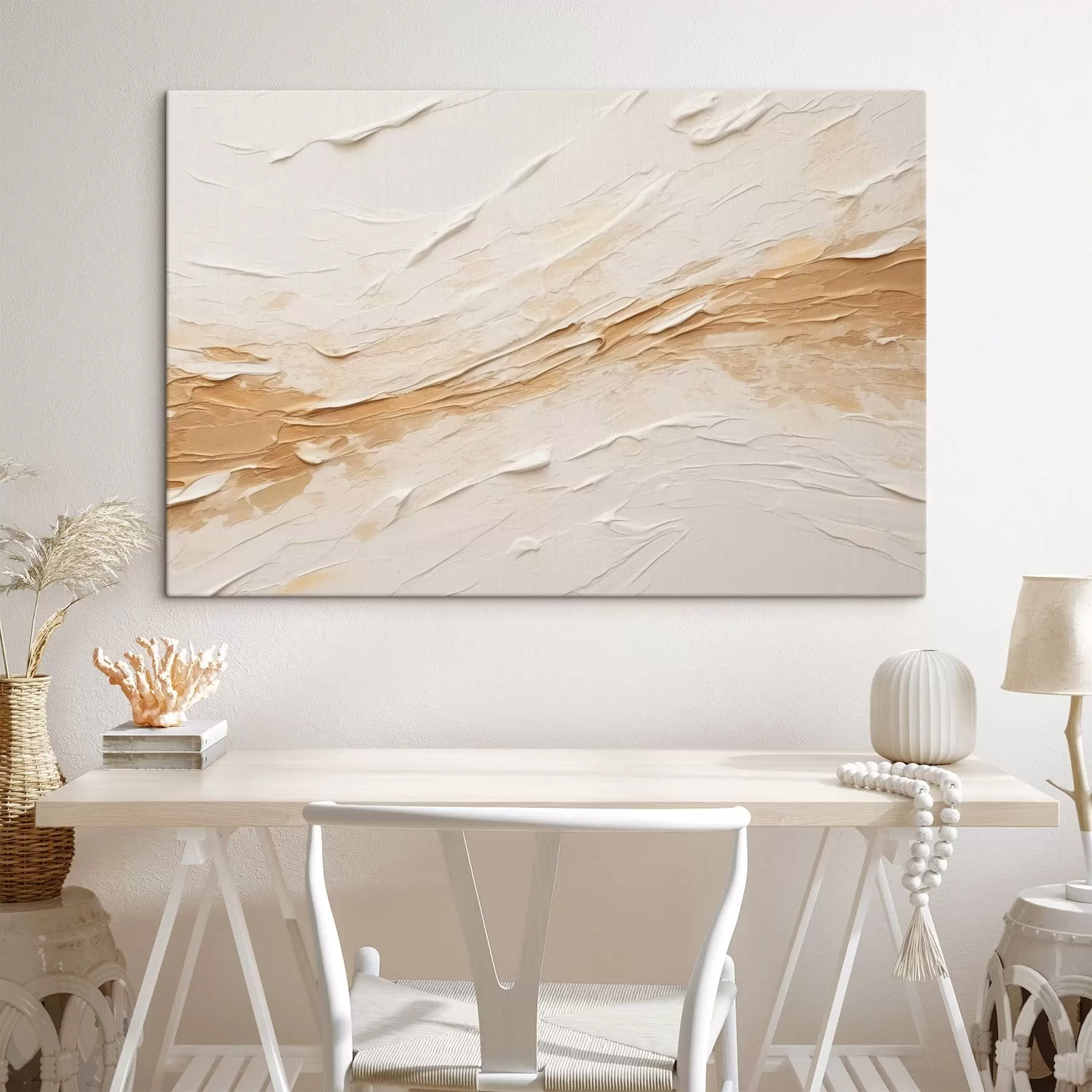 Obraz Lehká struktura s tahy štětcem a béžovými přechody Č. s48616