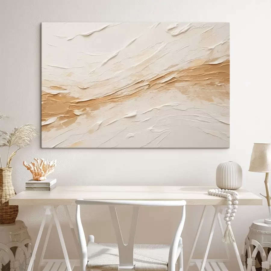 Obraz Lehká struktura s tahy štětcem a béžovými přechody Č. s48616