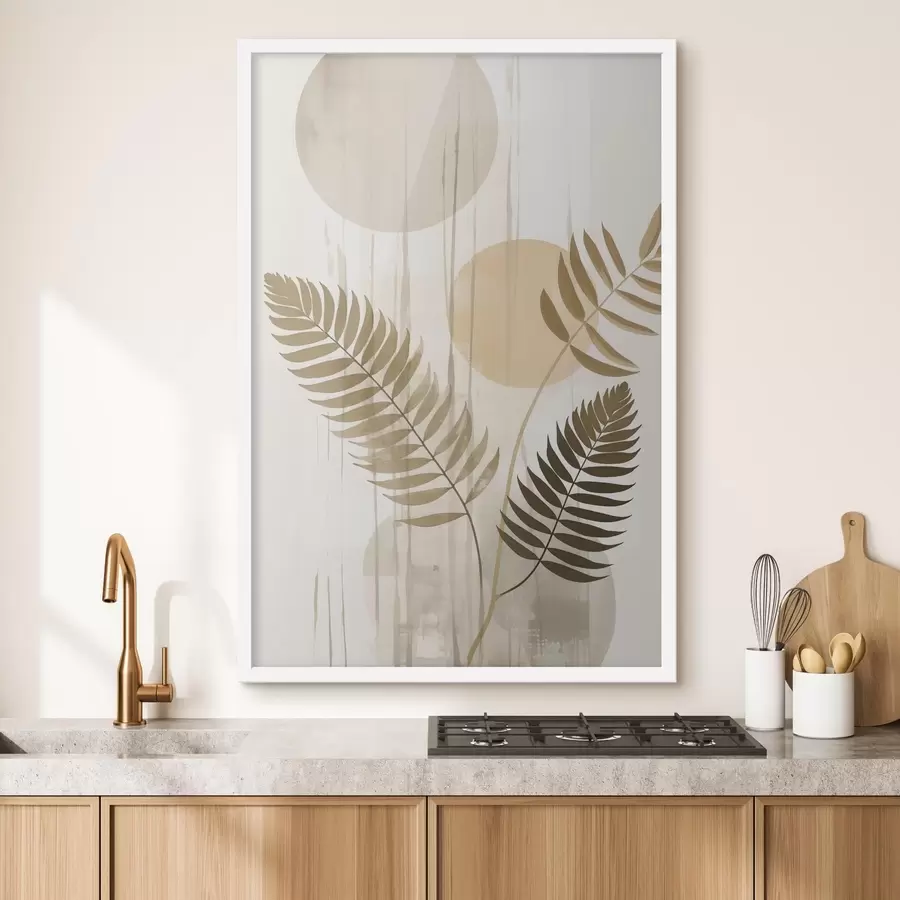 Fototapet Abstrakce s větvemi a listy f48662