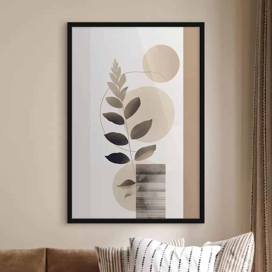 Fototapet Abstraktní botanické listy s různými tvary f48669