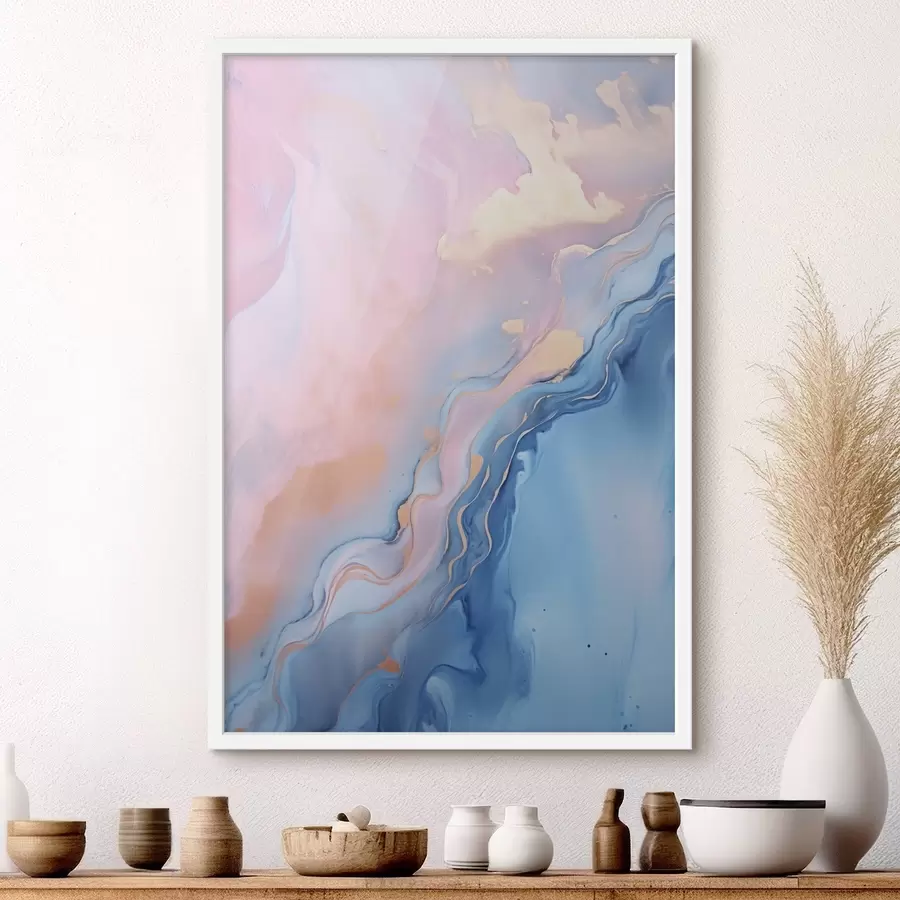 Fototapet Abstraktní texturované fluidní umění s vířícími vzory v růžových a modrých barvách f48729