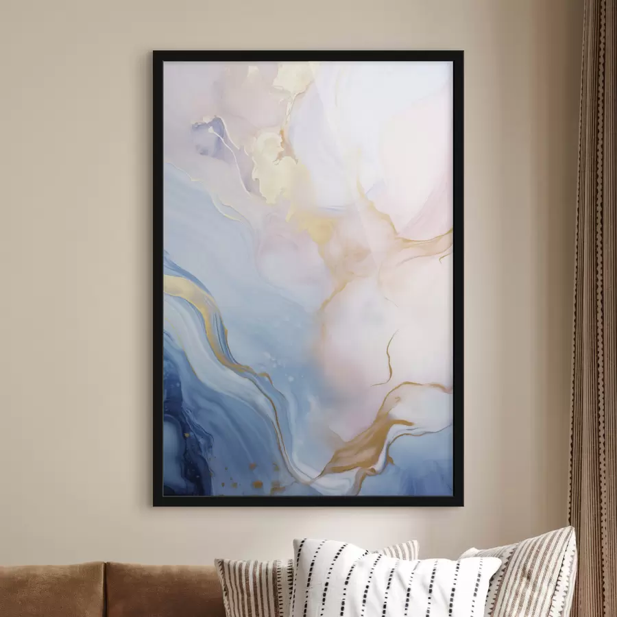 Fototapet Abstraktní texturované fluidní umění s vířícími vzory v růžových a modrých barvách f48730