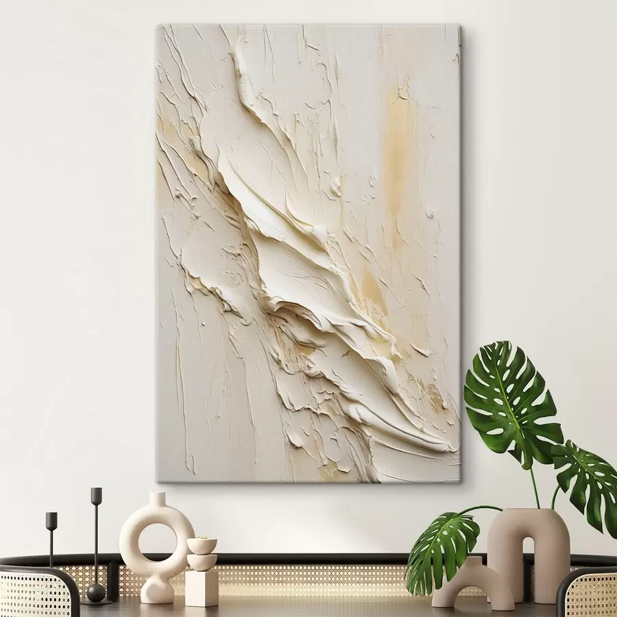 Obraz Texturovaný obraz v krémových a béžových tónech v abstraktním stylu, minimalistické umění Č. s48737