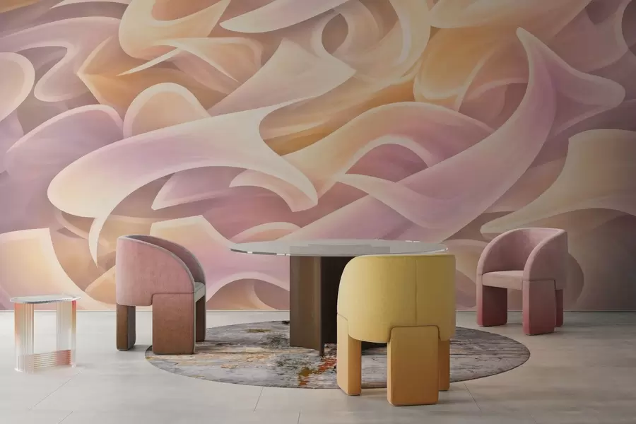 Fototapet Proplétající se abstraktní linie w05450