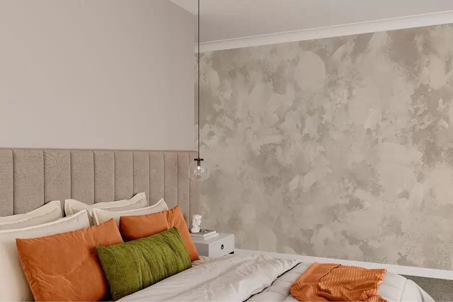 Fototapet Abstraktní textura štětce v béžových tónech ve stylu minimalismu w05160