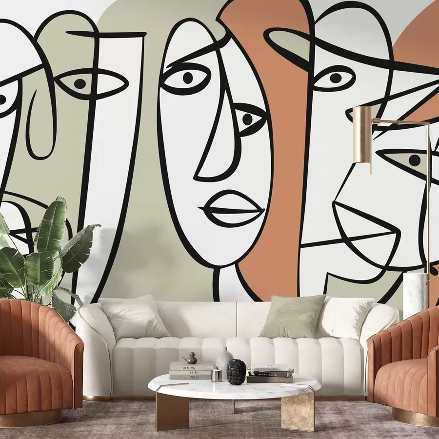 Fototapet Abstraktní tváře w05504