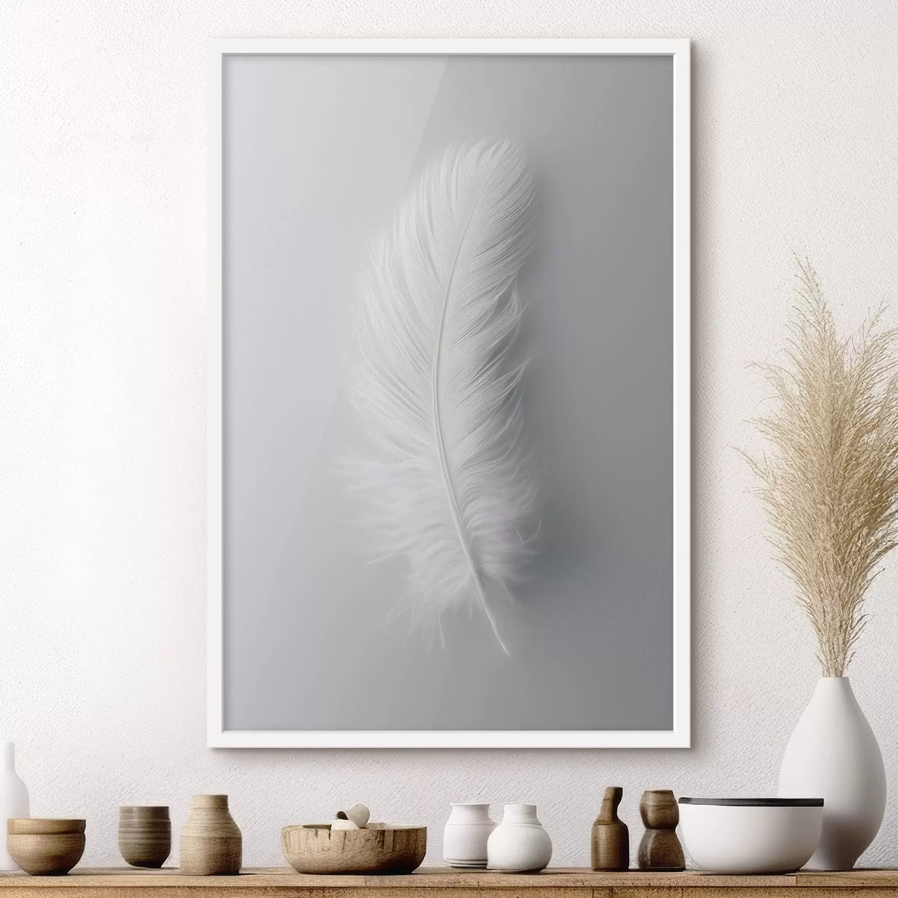 Fototapet elegantní labutí pírko f48782