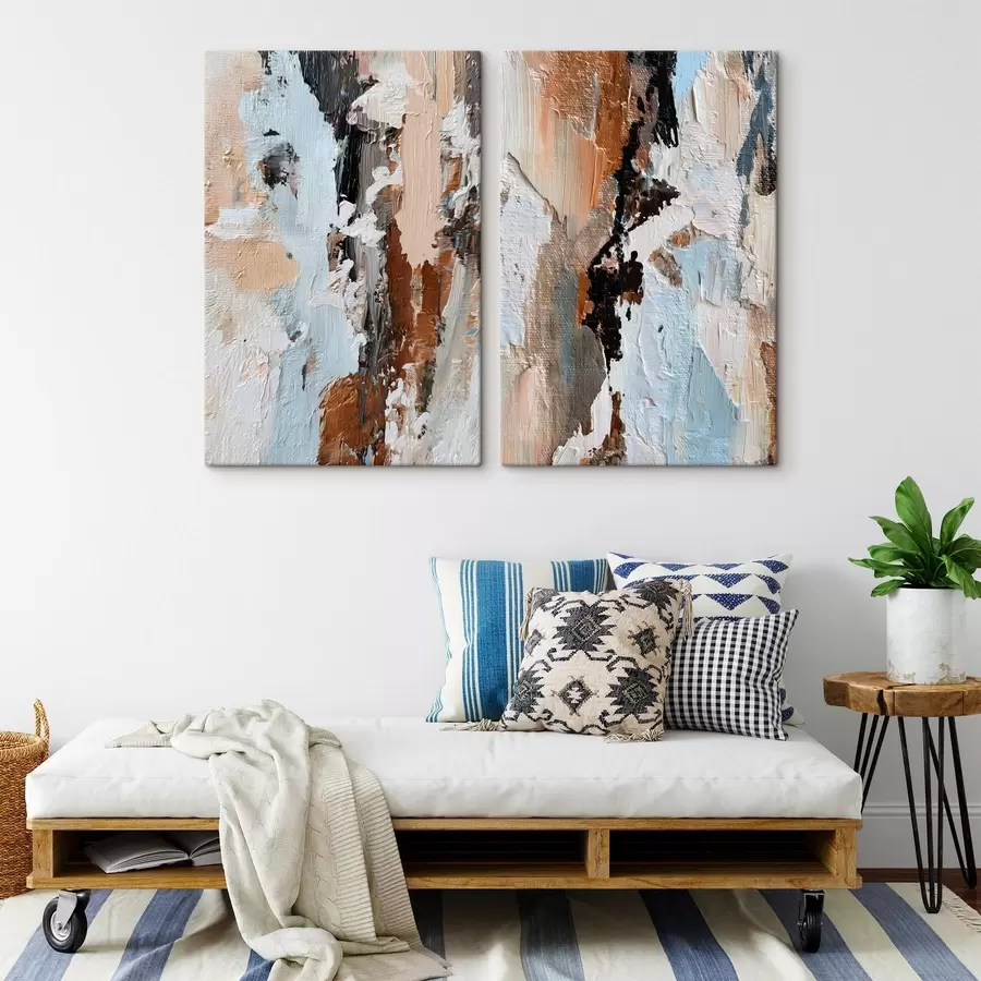 Fototapet výrazová abstrakce; napodobování malby m30332