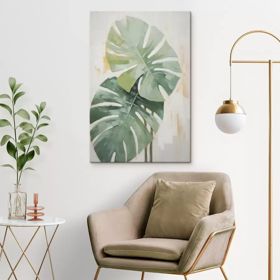 Obraz Malba imitující tropické listy Č. s48763