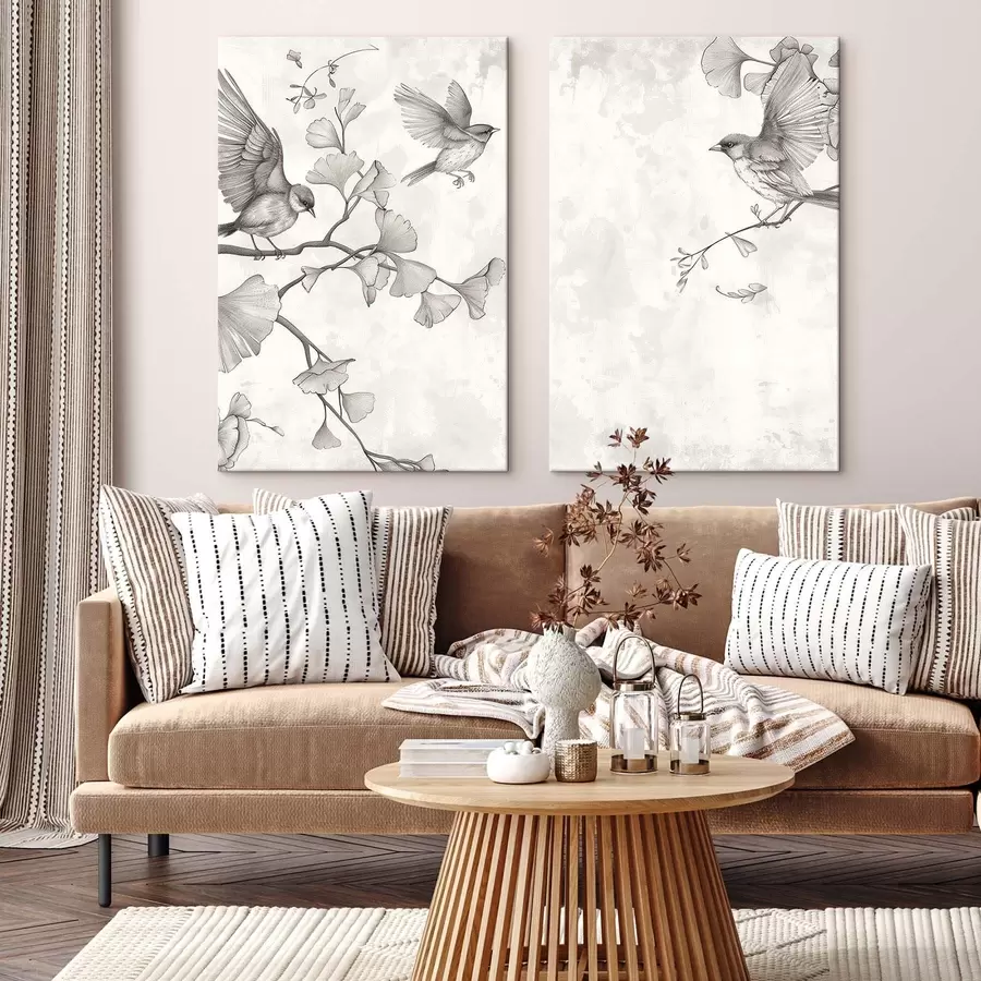 Obraz Ptáci na větvích ginkga Č. m30380
