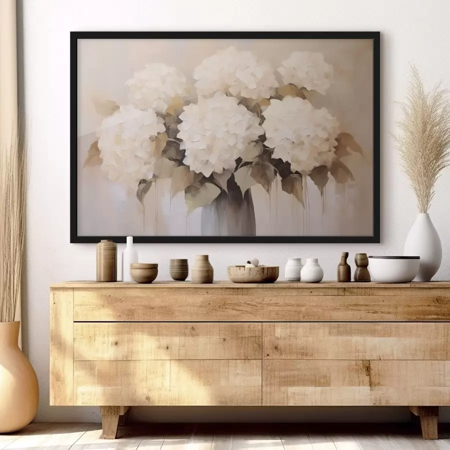 Fototapet Hortenzie ve vintage stylu f48945