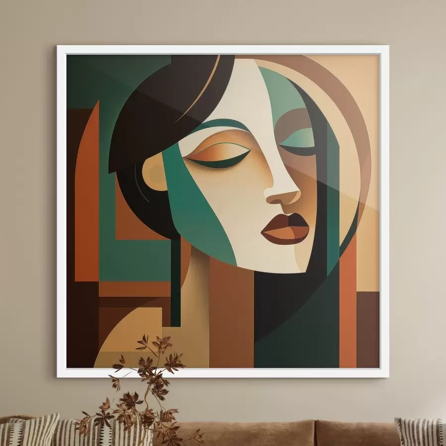 Fototapet Portrét ženy v geometrickém stylu f48953