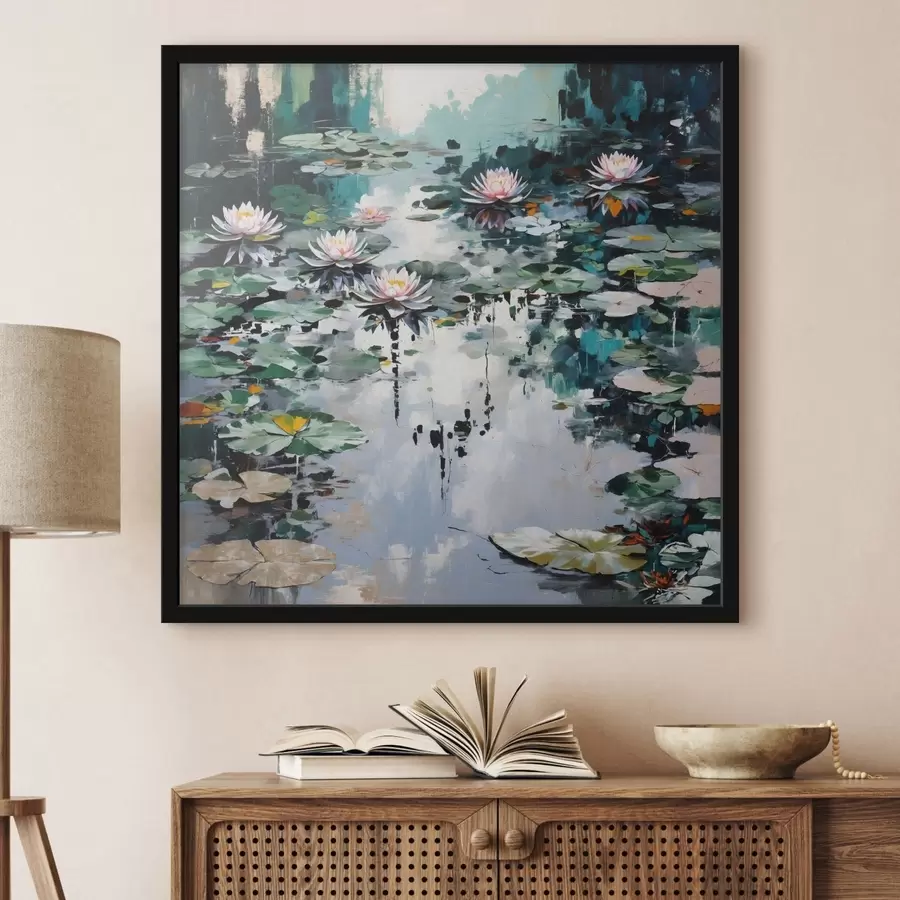 Fototapet Impresionismus: Liliovník v tmavých tónech f48814