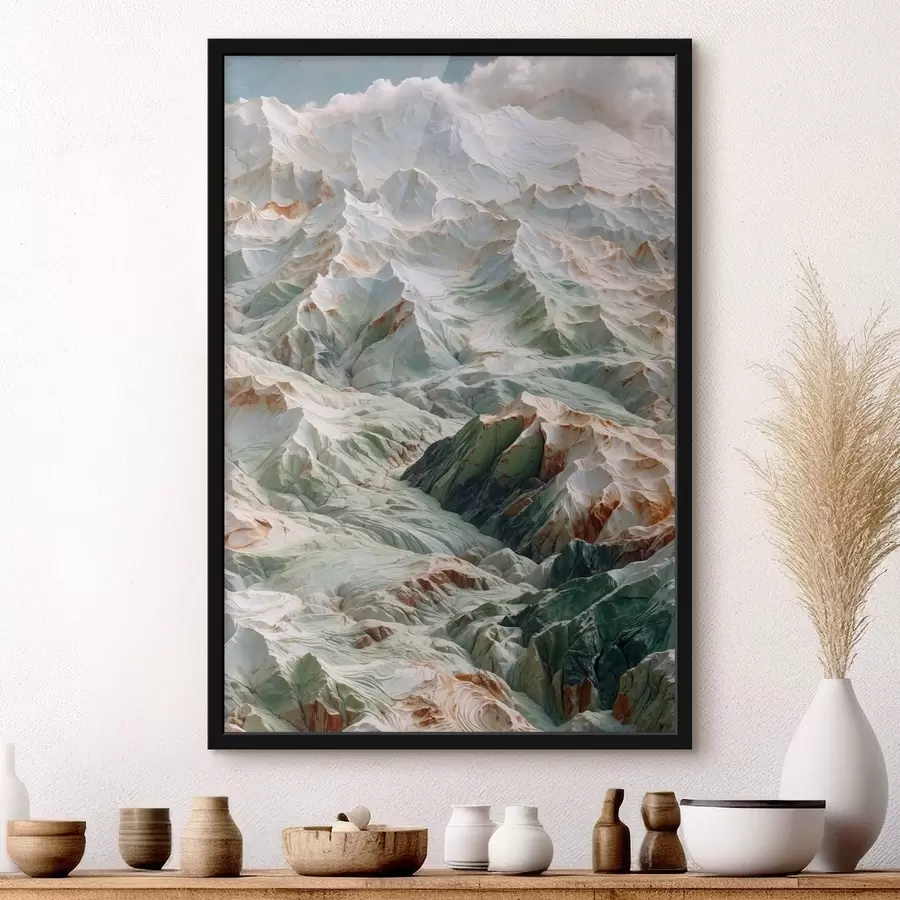 Fototapet Abstraktní horský reliéf ve světlých tónech f48828