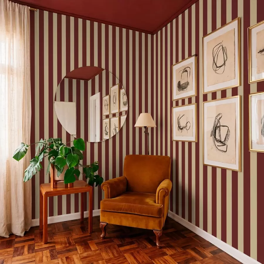 Fototapet Červené a béžové svislé pruhy a01179