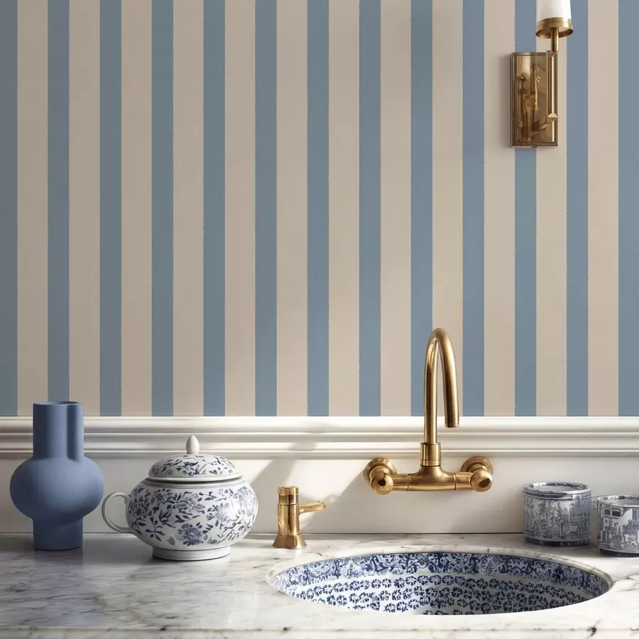 Fototapet Béžové a světle modré svislé pruhy a01180v3