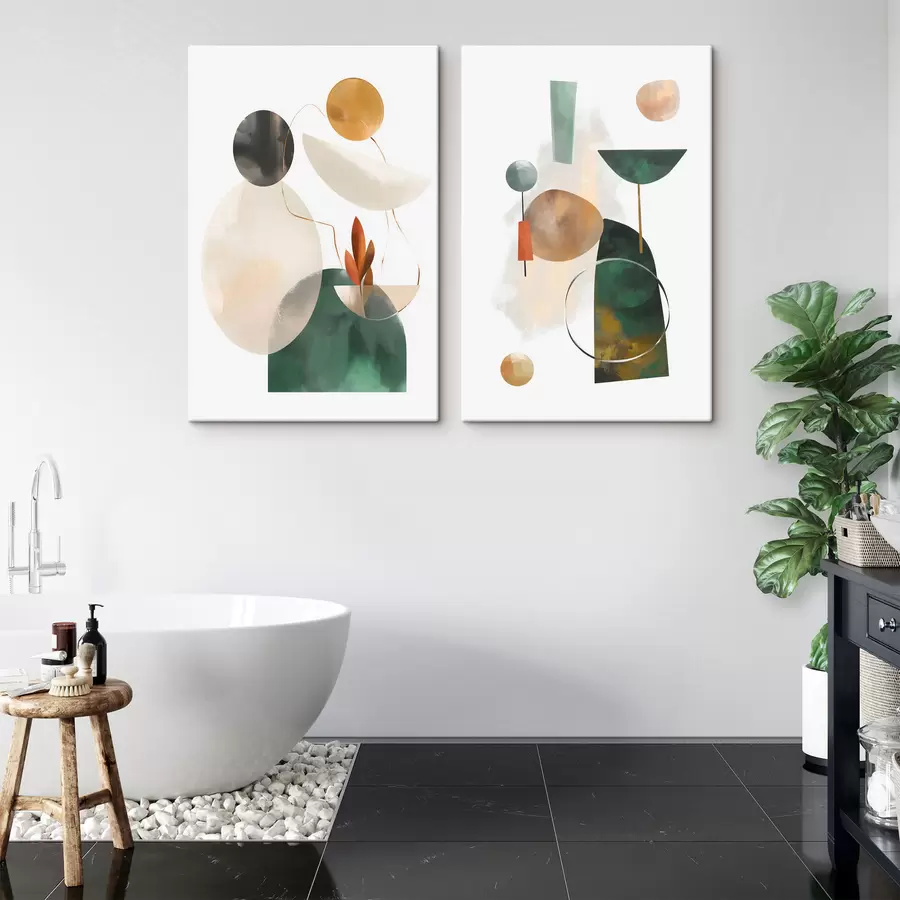 Obraz Abstrakce s geometrickými tvary Č. m30393