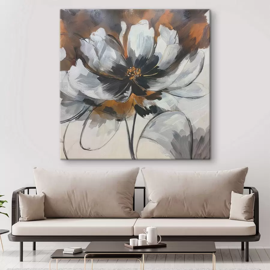 Obraz Abstrakce s květinou Č. s48696