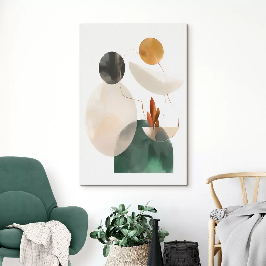 Fototapet Abstrakce s geometrickými tvary s48963