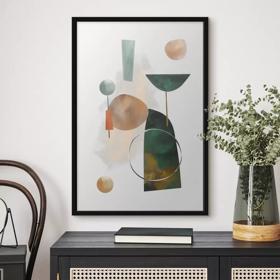 Fototapet Abstrakce s geometrickými tvary f48930