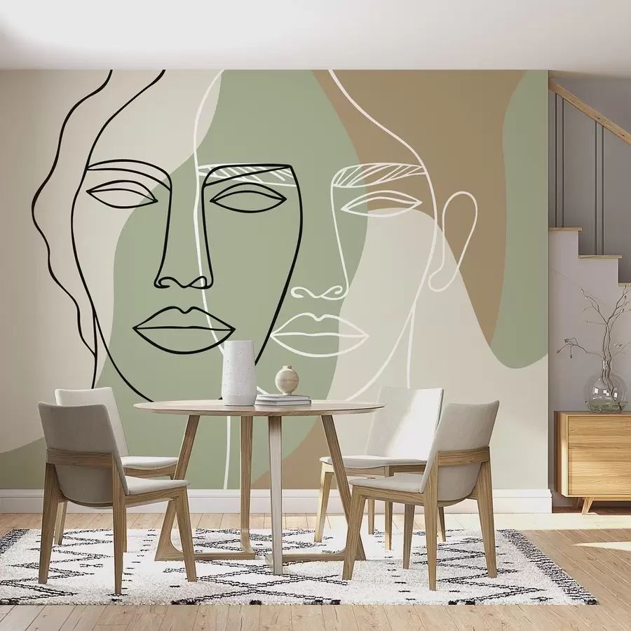 Fototapet Abstraktní tváře w05550