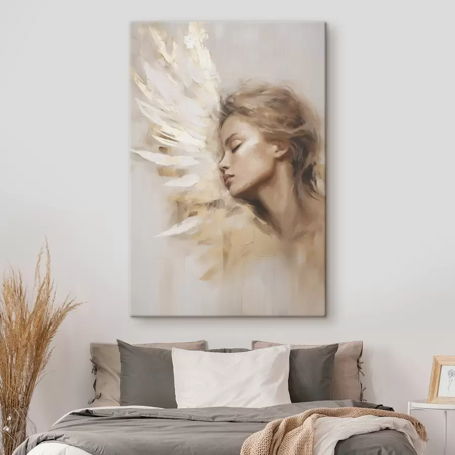 Obraz Portrét dívky s andělským křídlem Č. s48979
