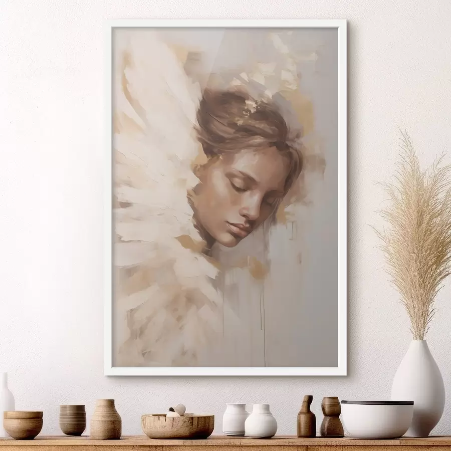 Fototapet Dívka s andělským křídlem f48980