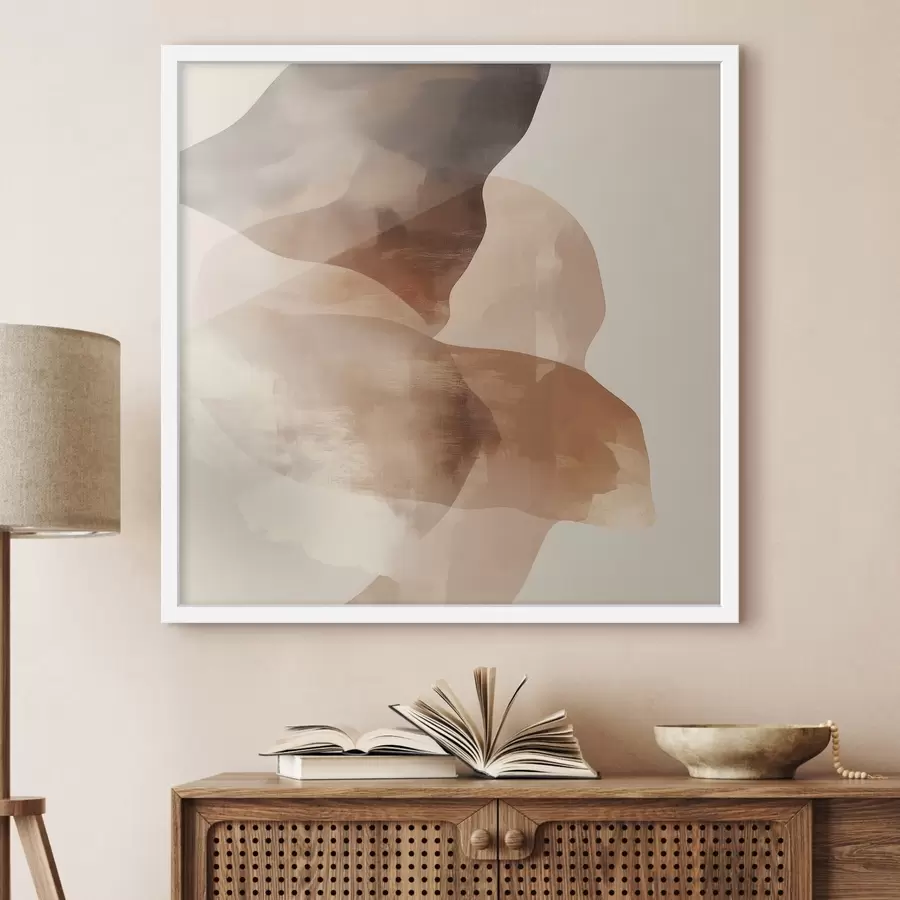 Fototapet Abstraktní kompozice v teplých hnědo-béžových tónech f48835