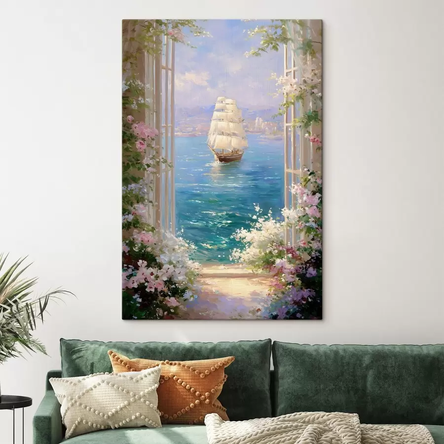 Obraz pohled na loď z ptačí perspektivy Č. s49004