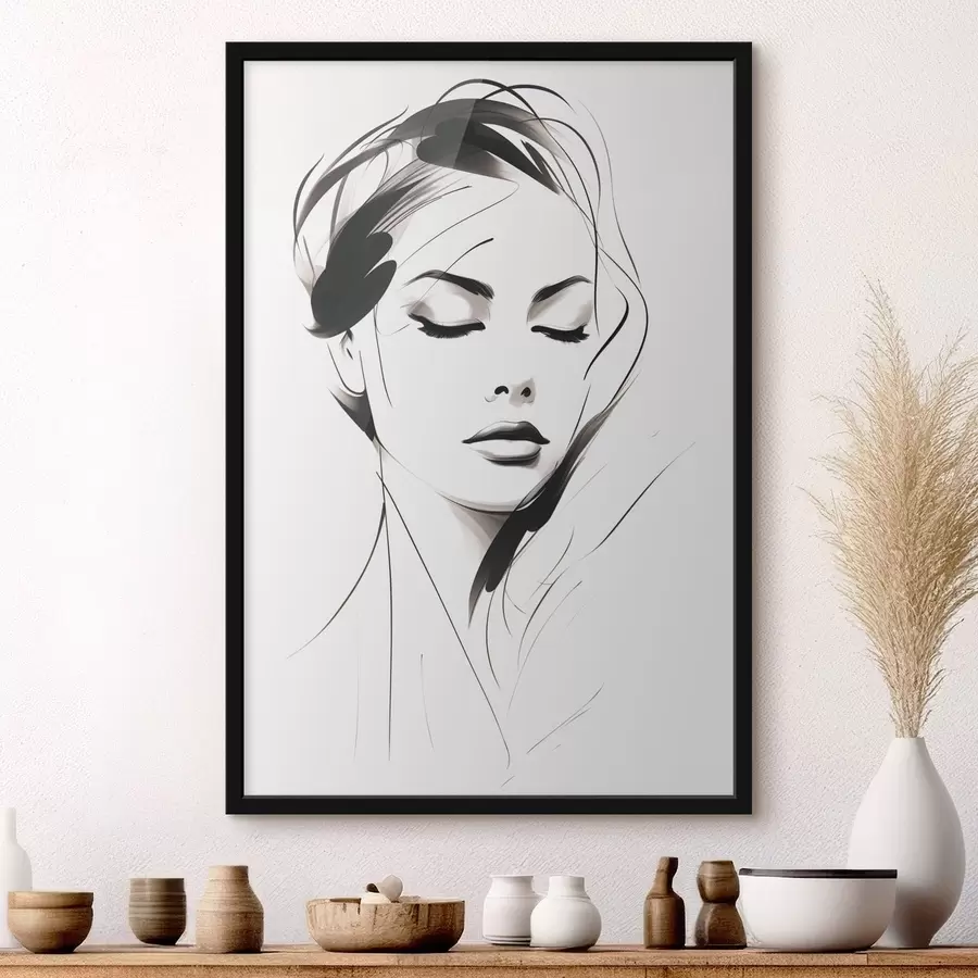 Fototapet Abstraktní skica ženy f49024