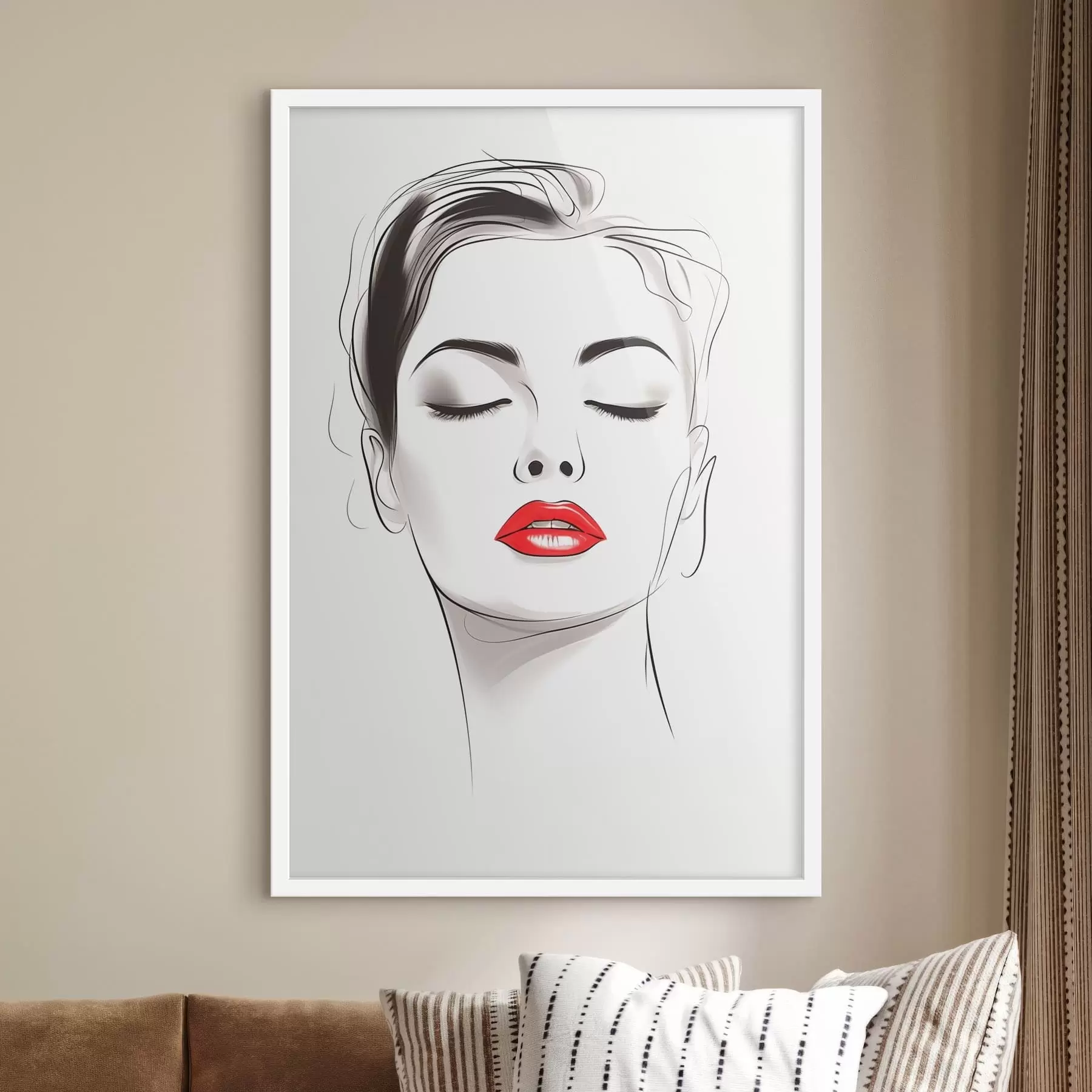 Fototapet Minimalistická kresba obličeje f49025