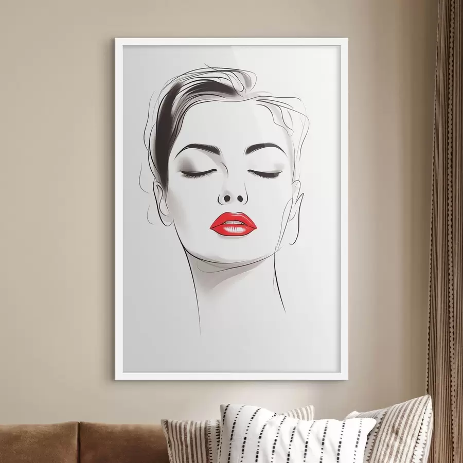 Fototapet Minimalistická kresba obličeje f49025