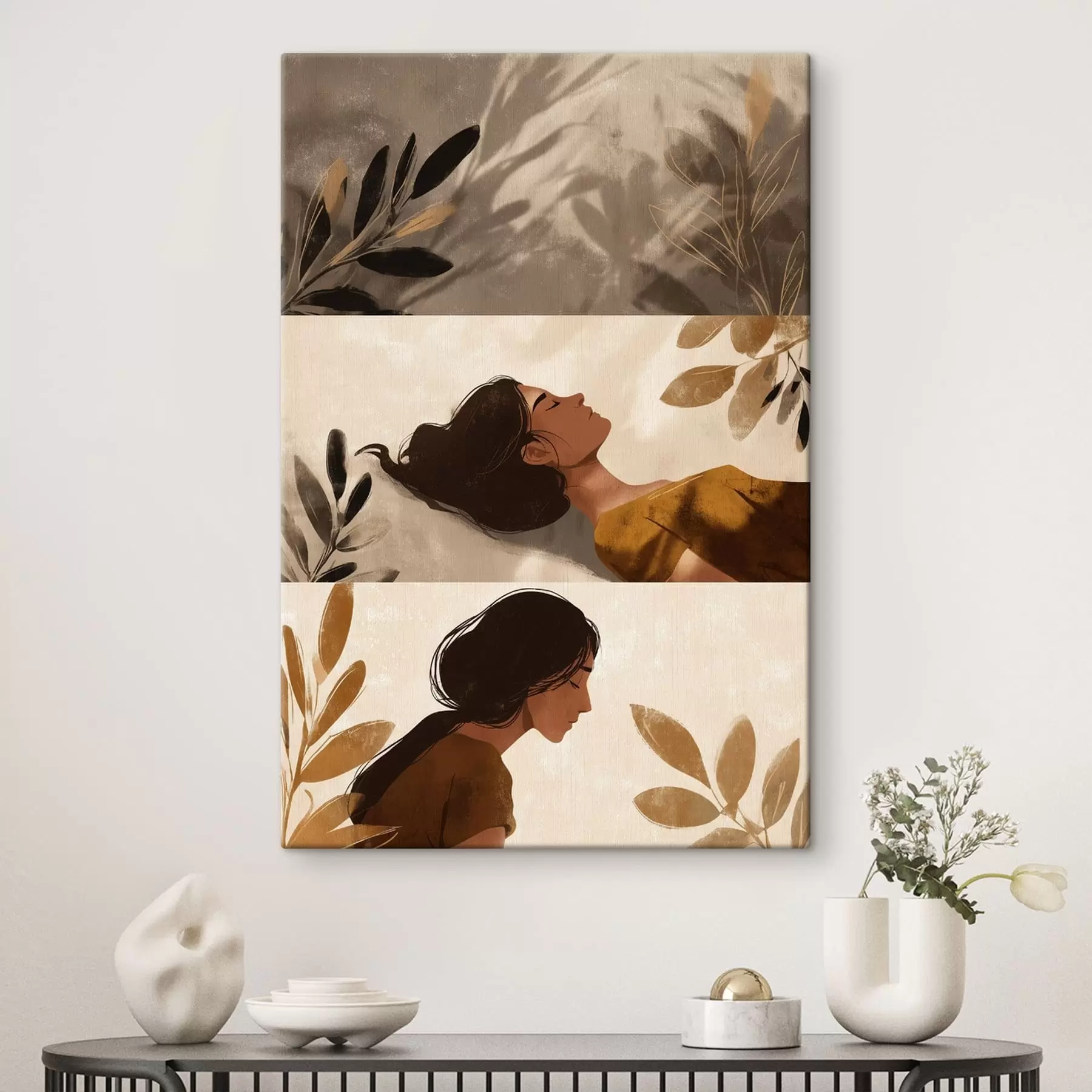 Obraz Triptych „Žena s listy“ Č. s49018