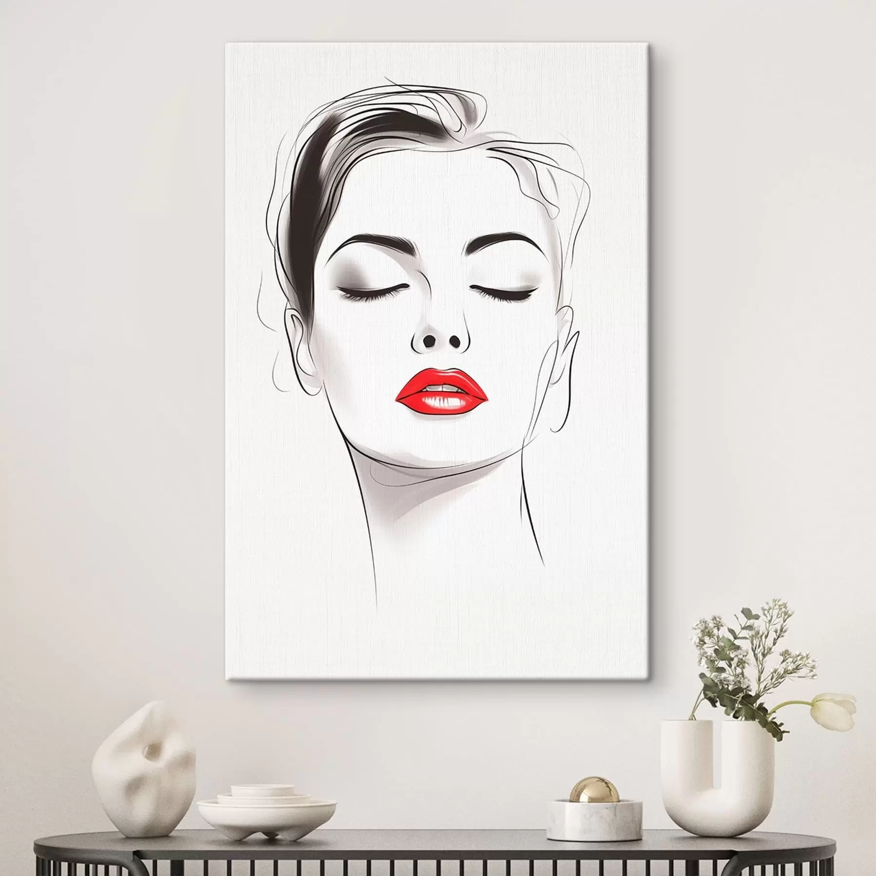 Obraz Minimalistická kresba obličeje Č. s49025