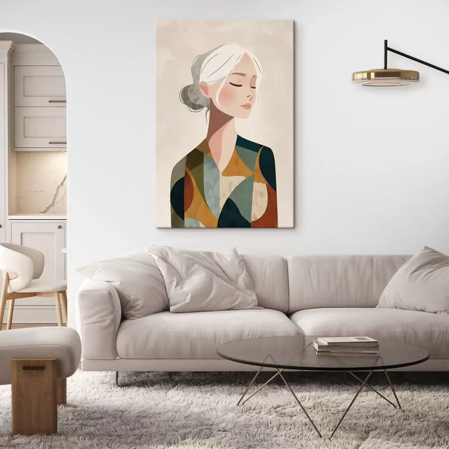 Obraz Žena v geometrickém stylu Č. s49029